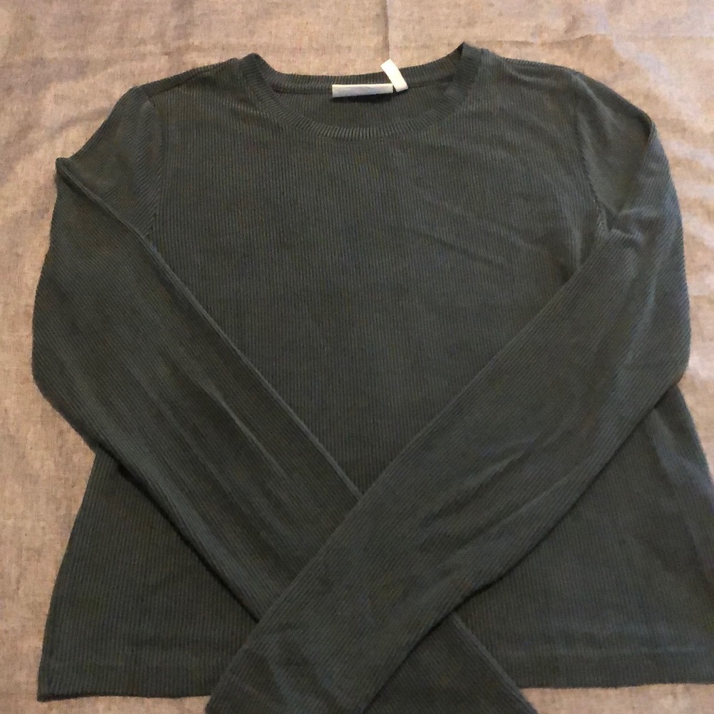 Weekday Long Sleeved Ribber Tee, Size S